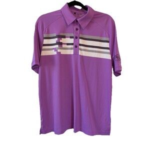 Adidas Mens Climacool Golf Polo Sz Small Grape Has Embroidery Writing Waupaca WI